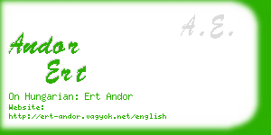 andor ert business card